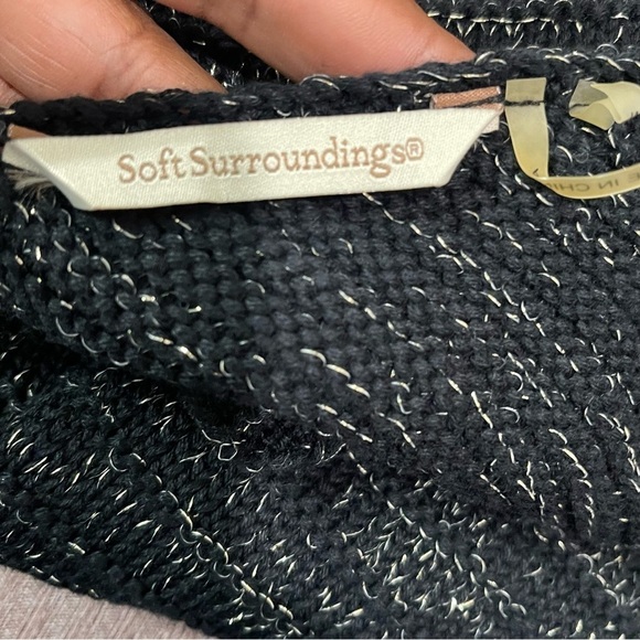 SOFT SURROUNDINGS Metallic Gold Sweater Dress M - Picture 5 of 7